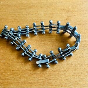 Unisex Vintage Bold 925 Sterling Bracelet